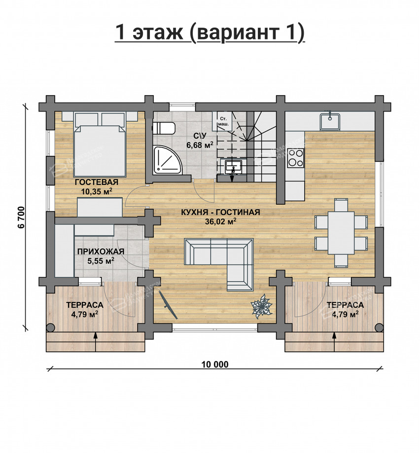 Дом из бревна VZ-131